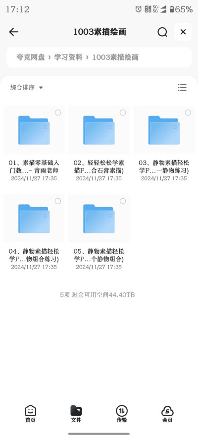 9月份在抖音花了499买的素描绘画教程，总共40G
