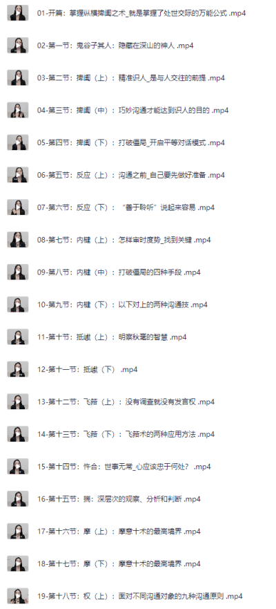 鬼谷子最新21节课攻心课，值得一看